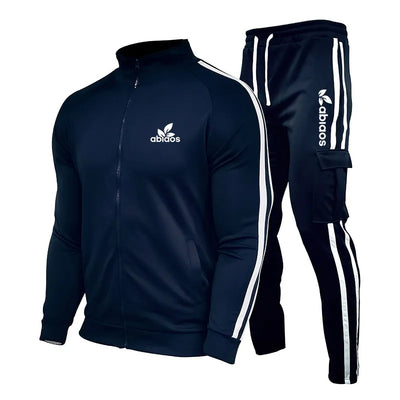 2023 Men's Fashion Zip-Up Jacket and Sweatpants Set