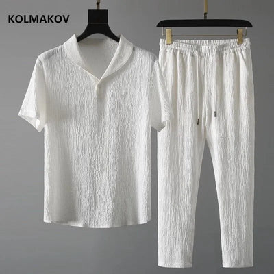 2023 summer men fashion classic shirt  (Shirt + trousers)