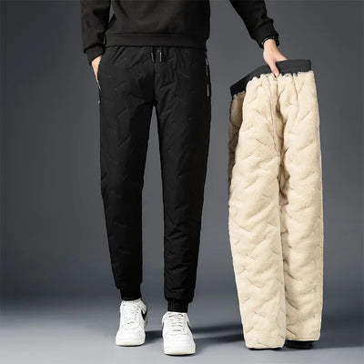 Winter Warm Lambswool Joggers: Thicken and Waterproof