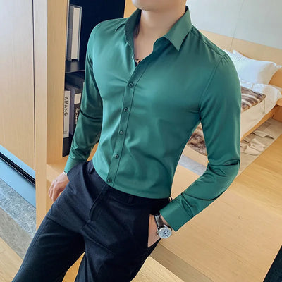 2023 Men's Long Sleeve Business Formal Shirts