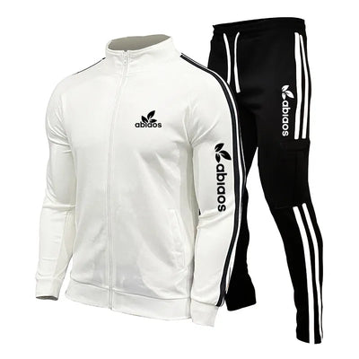 2023 Men's Fashion Zip-Up Jacket and Sweatpants Set