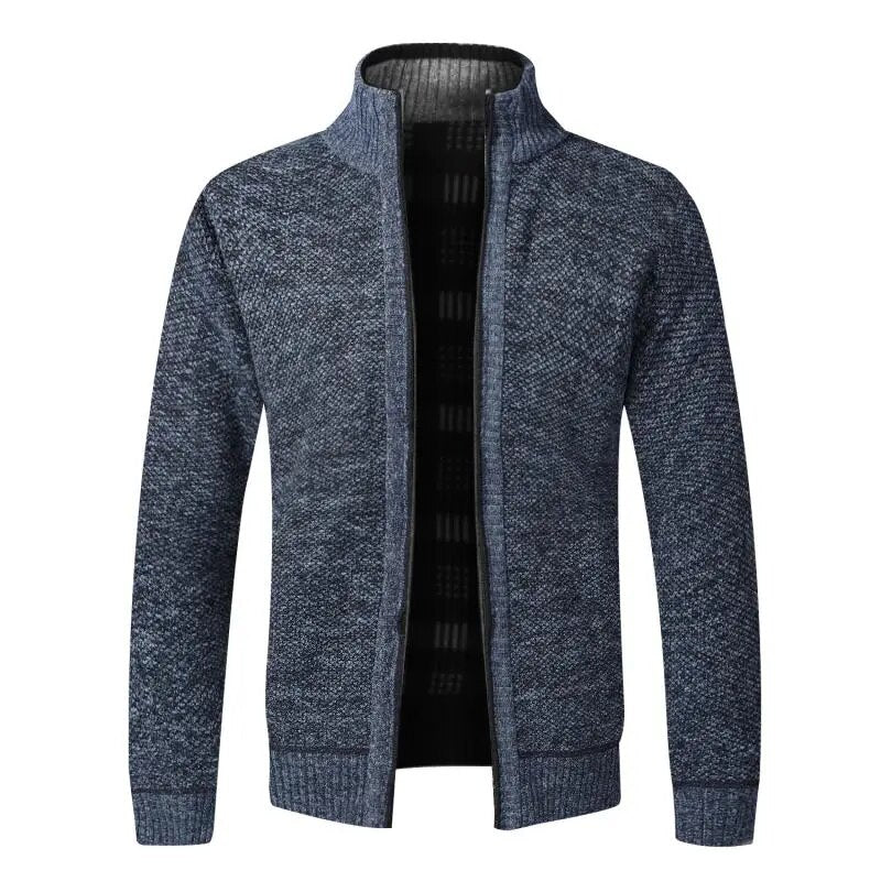 Autumn-Winter Men's Fleece Cardigan Sweater