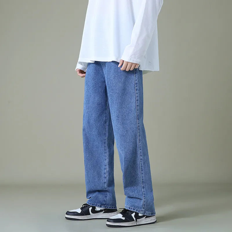 Korean Style Wide-Leg Denim Pants: Autumn Edition