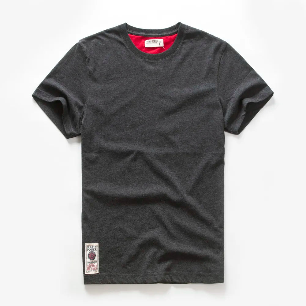 Classic Solid Cotton T-Shirt: High-Quality Casual Top