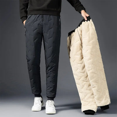 Winter Warm Lambswool Joggers: Thicken and Waterproof