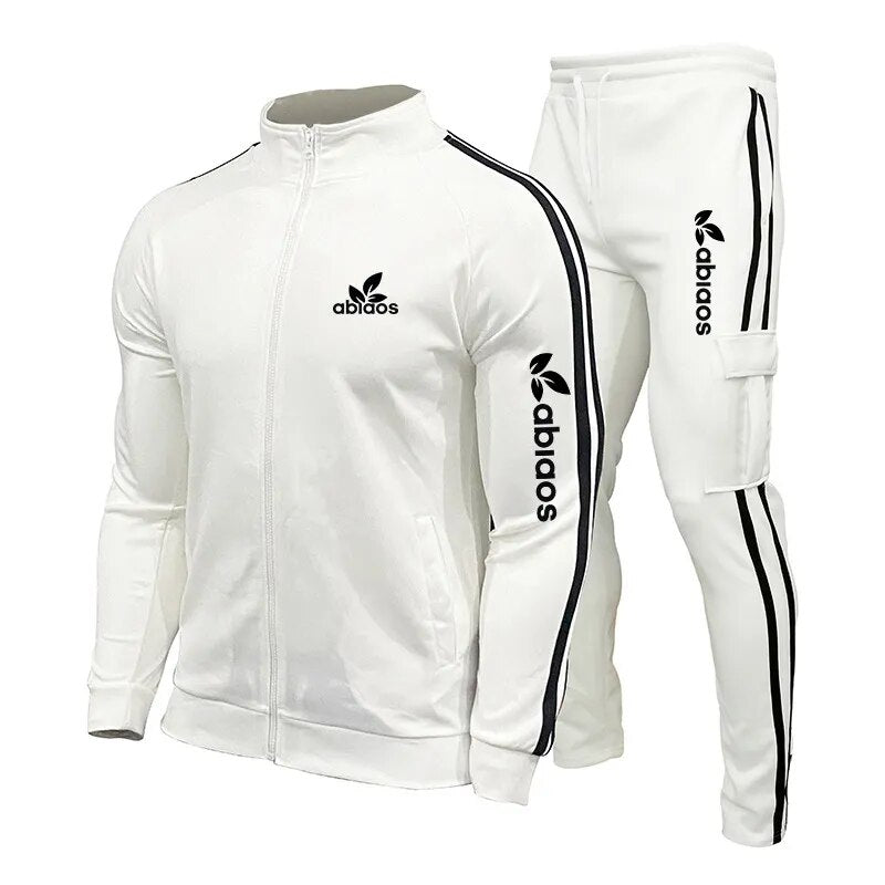 2023 Men's Fashion Zip-Up Jacket and Sweatpants Set