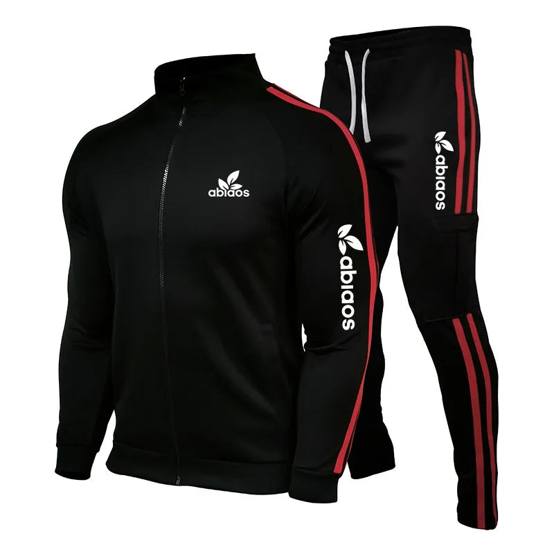 2023 Men's Fashion Zip-Up Jacket and Sweatpants Set