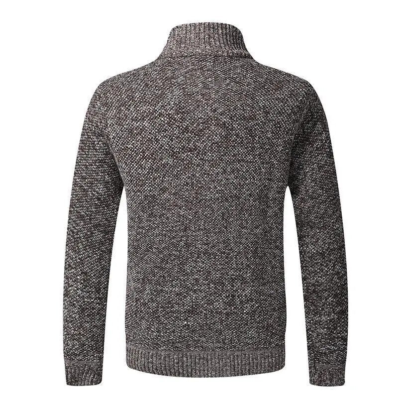 Autumn-Winter Men's Fleece Cardigan Sweater