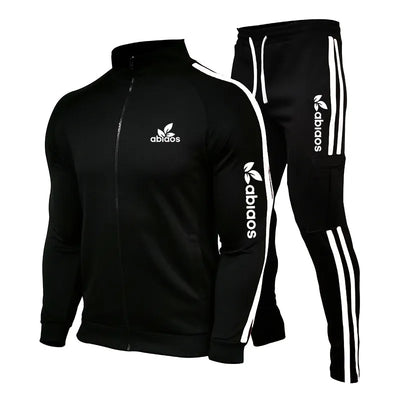 2023 Men's Fashion Zip-Up Jacket and Sweatpants Set