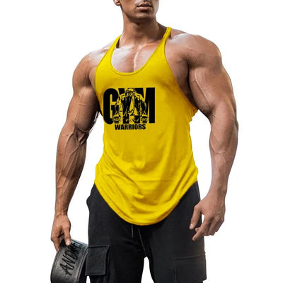 Summer Y Back Gym Stringer Tank Top Men Cotton Clothing Bodybuilding Sleeveless Shirt Fitness Vest Muscle Singlets Workout Tank