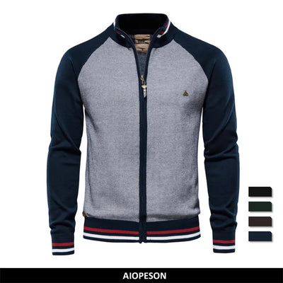 AIOPESON Streetwear Cotton Cardigan for Men