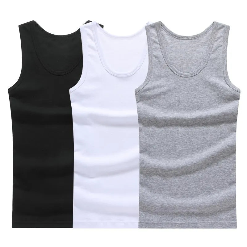 Cotton Muscle Vest 3-Pack: Gym Essentials