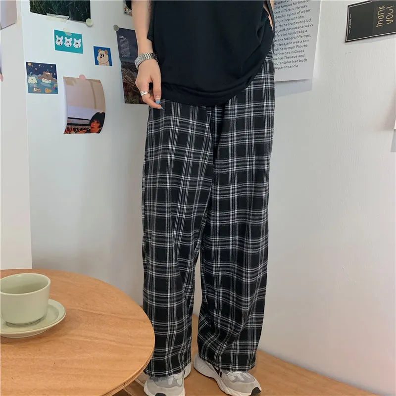 Plaid Pants: Casual Harajuku Style (S-3XL)