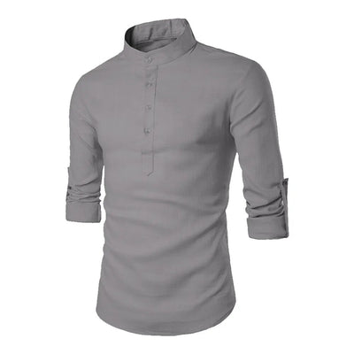 Casual Cotton Linen Shirt Handsome Spring/Autumn Style