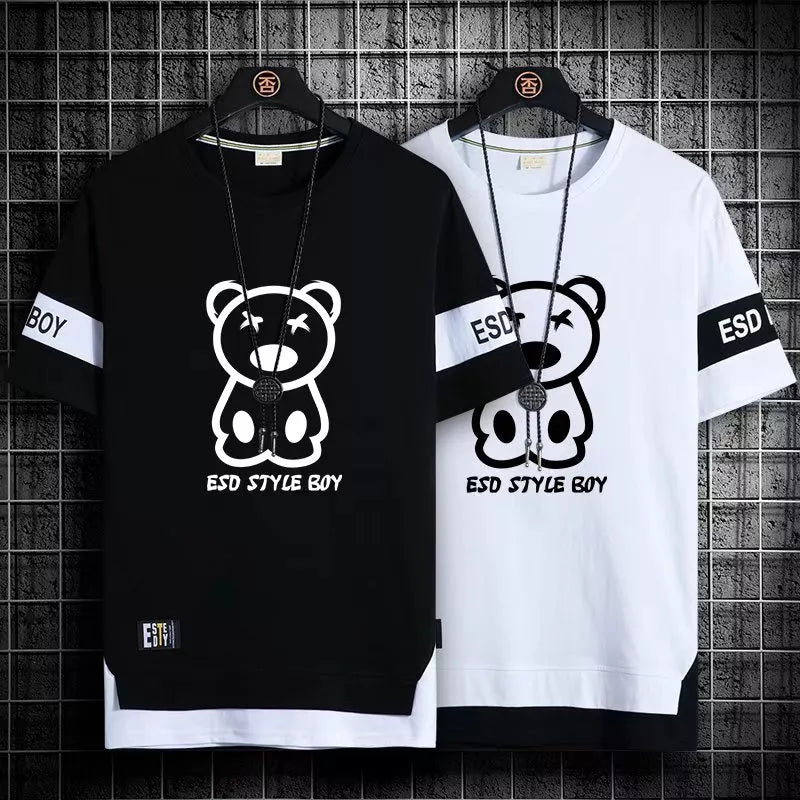 "2023 Men's Korean Streetwear T-shirt"