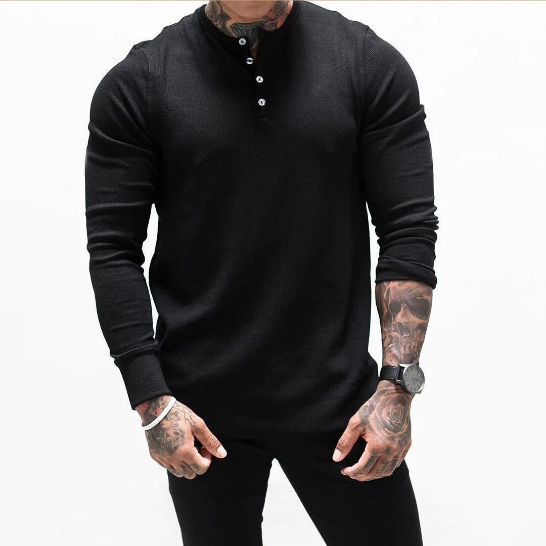 2023 High-Quality Long Sleeve Men's Polo T-shirt