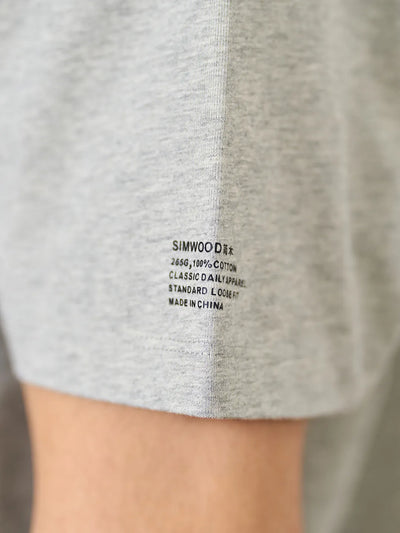 2023  SIMWOOD Summer Cotton T-Shirt: High-Quality, Oversize Fit