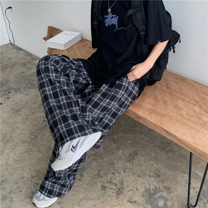 Plaid Pants: Casual Harajuku Style (S-3XL)