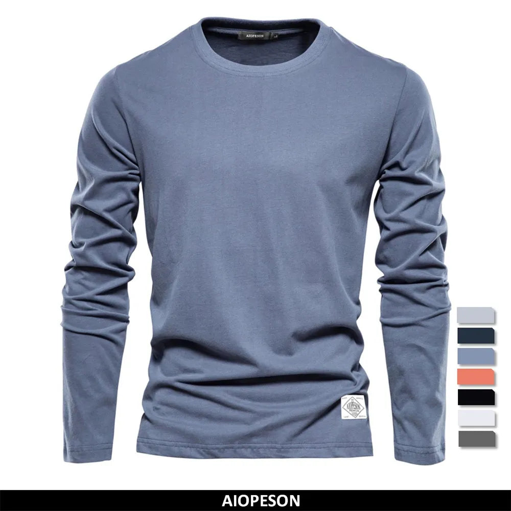 100% Cotton Long Sleeve T shirt For Men