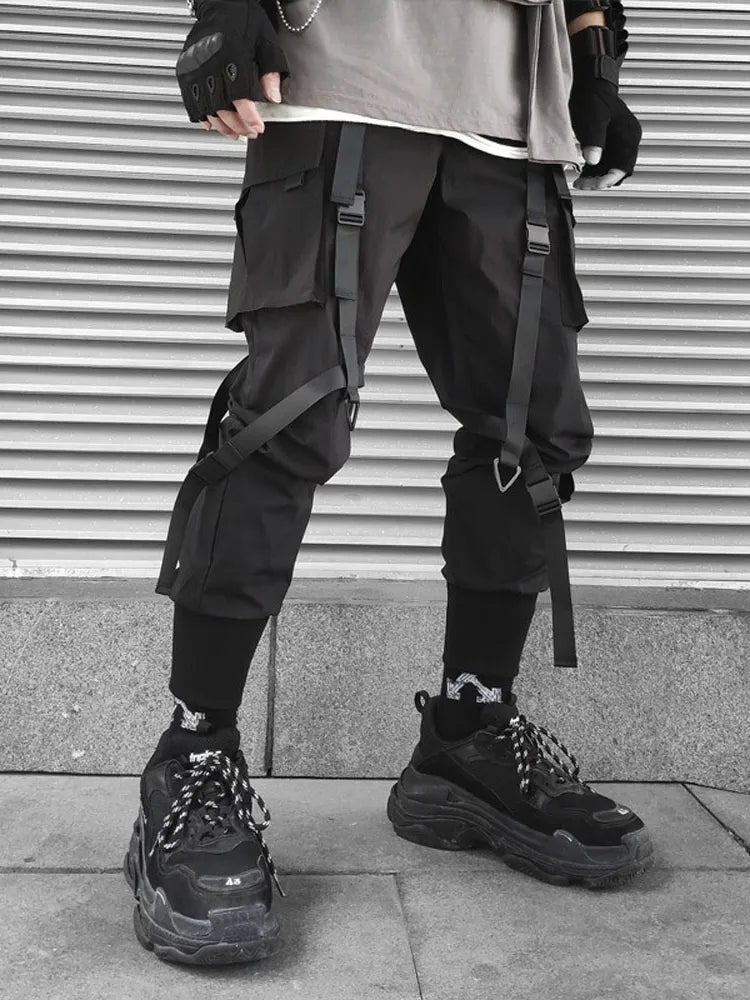 Hip Hop Hit Color Cargo Joggers Streetwear Style