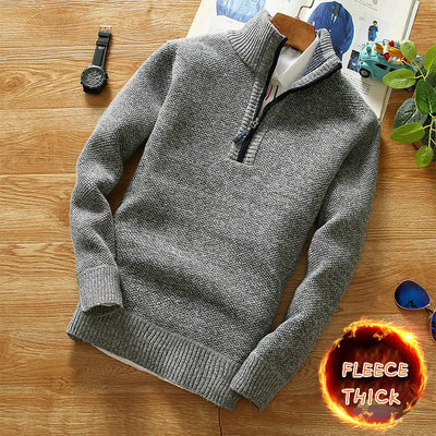 Thicker Fleece Half-Zip Sweater: Winter Warmth