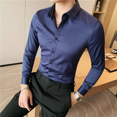 2023 Men's Long Sleeve Business Formal Shirts