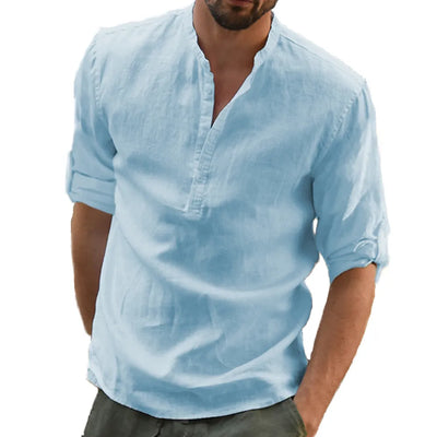 Casual Cotton Linen Shirt Handsome Spring/Autumn Style