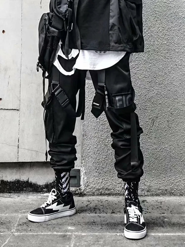 Hip Hop Hit Color Cargo Joggers Streetwear Style