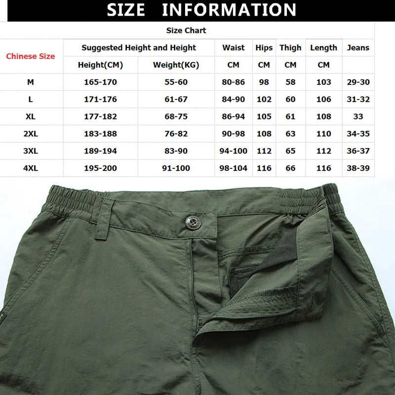 2023 Waterproof Tactical Cargo Pants for Men