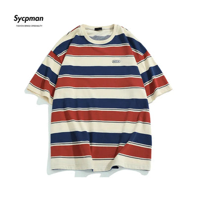 Main Striped Couples T-shirts For Men And Women