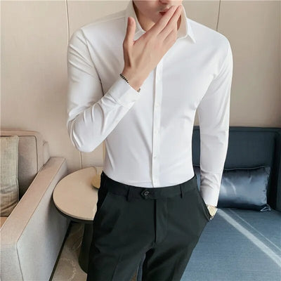 High Elasticity Seamless Dress Shirt: Quality and Comfort (4XL-M)