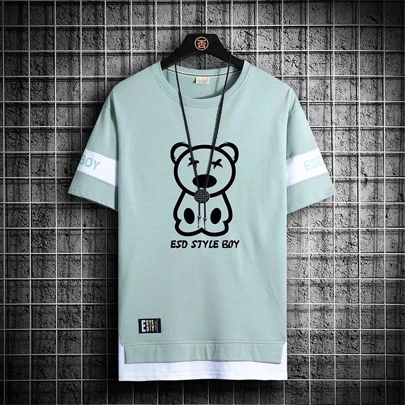 "2023 Men's Korean Streetwear T-shirt"