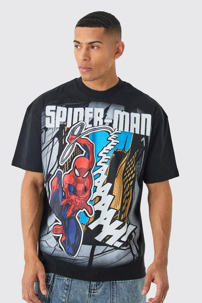 OVERSIZED SPIDERMAN LARGE SCALE LICENSE T-SHIRT