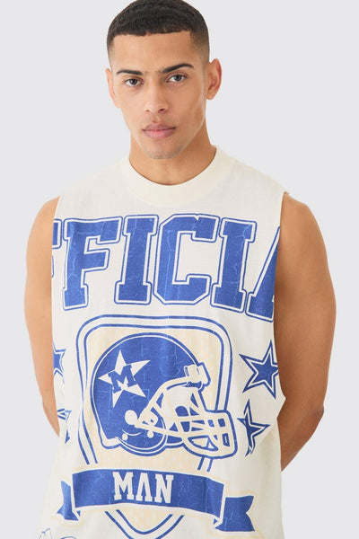 OVERSIZED LARGE SCALE VARSITY PRINT TANK