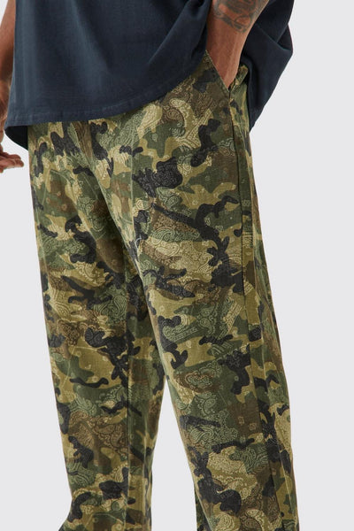 PLUS STRAIGHT CAMO BANDANA CARGO PANTS