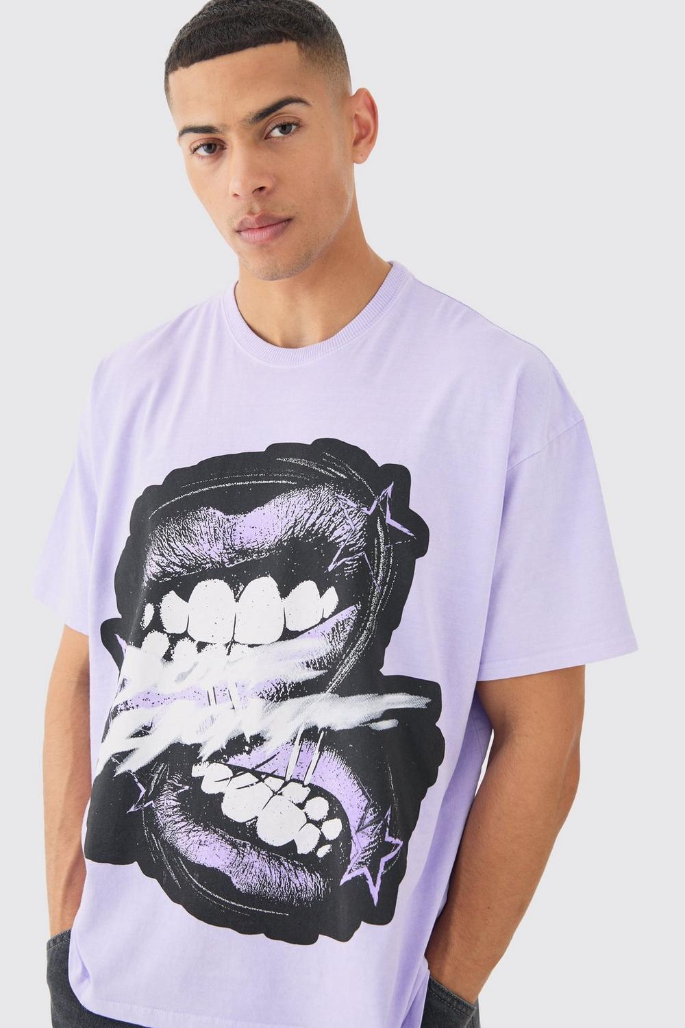 OVERSIZED WASHED HOMME LIP T-SHIRT