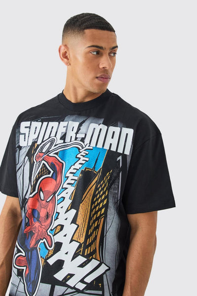 OVERSIZED SPIDERMAN LARGE SCALE LICENSE T-SHIRT