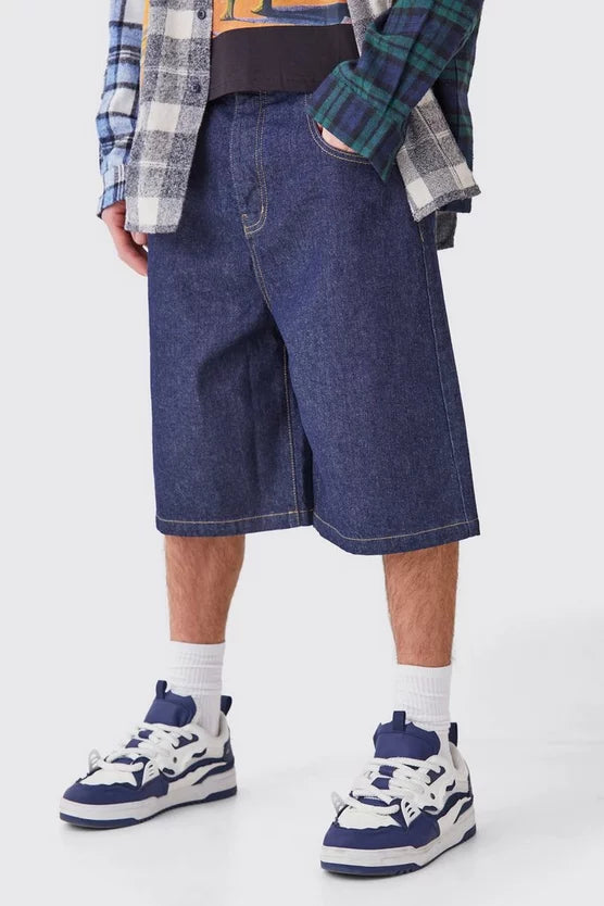 DENIM JORTS IN INDIGO